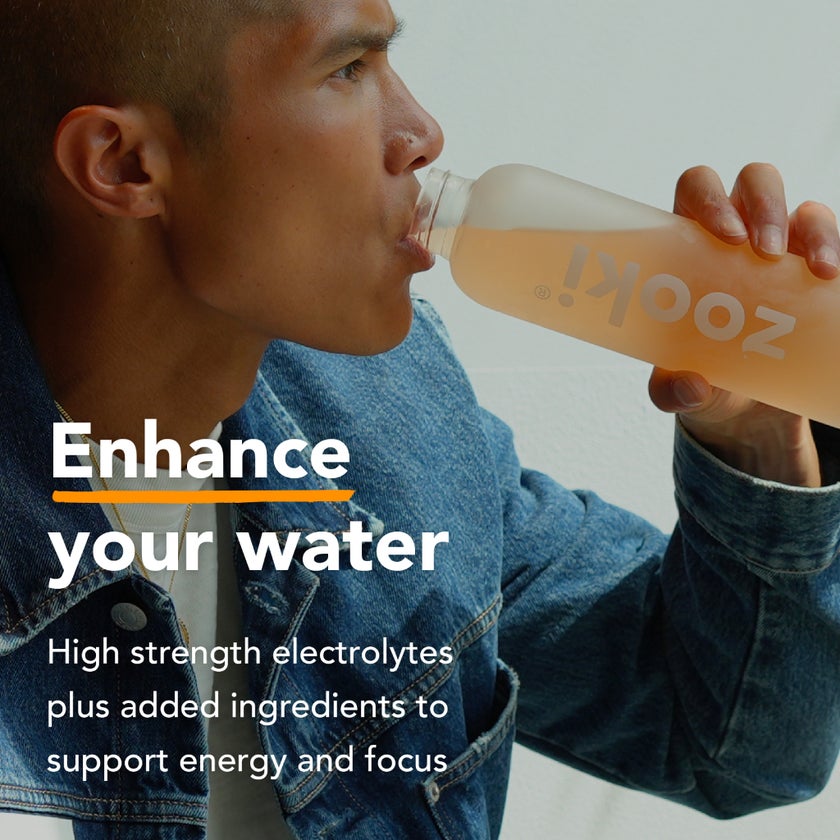 Zooki Hydration+ Energy & Focus Sachets, Peach - 7 sachets