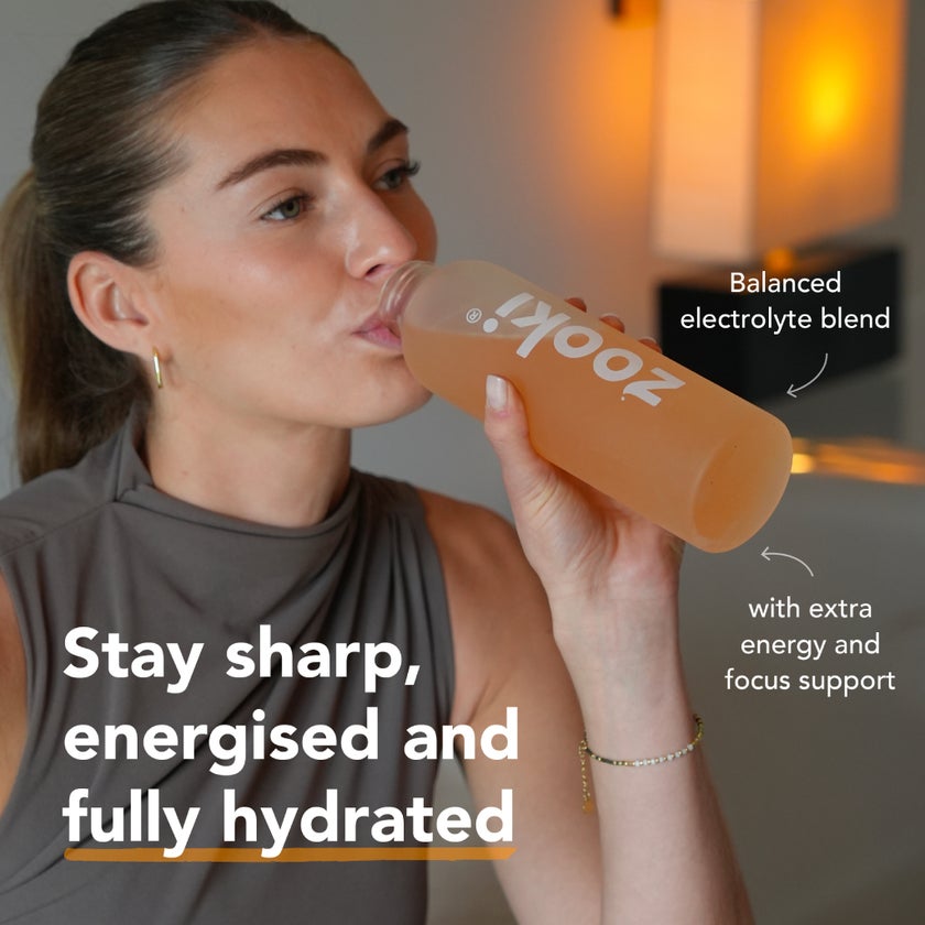 Zooki Hydration+ Energy & Focus Sachets, Peach - 7 sachets