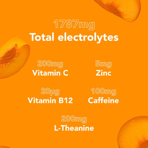 Zooki Hydration+ Energy & Focus Sachets, Peach - 7 sachets