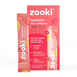 Zooki Hydration+ Skin Radiance Sachets, Pomegranate Lemon - 7 sachets