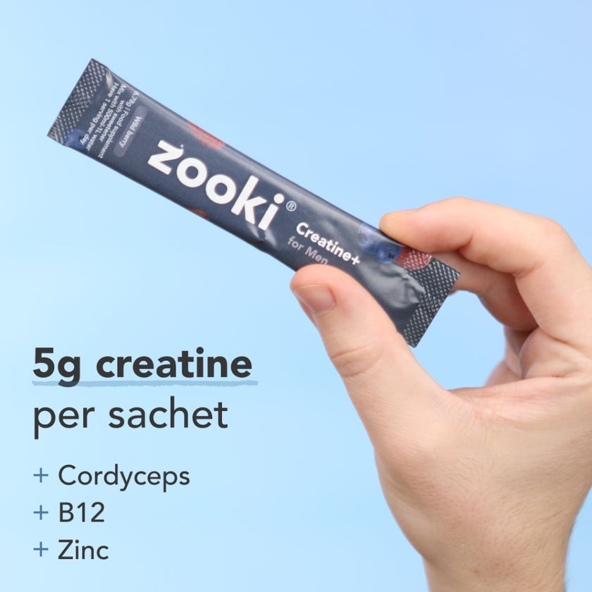 Zooki Creatine+ Men Sachets, Wild Berry  - 7 Sachets