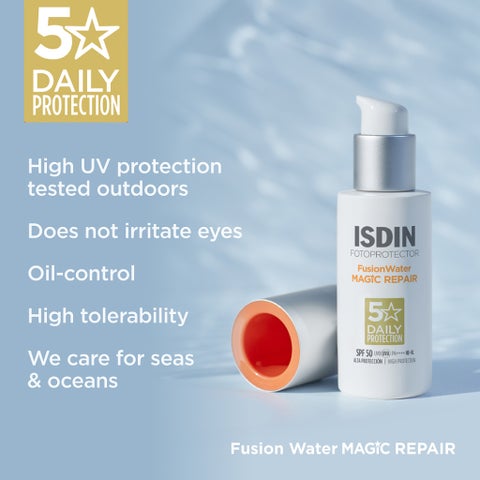 Isdin Fotoprotector SPF 50 Fusion Water Magic Repair Sunscreen - 50ml