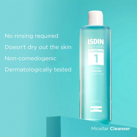Isdin Oily Skin Acniben Micellar Cleanser Solution - 400ml