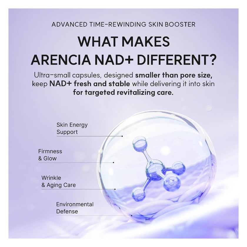 Arencia NAD+ Booster Shot, Revitalizing & Boosting - 30ml