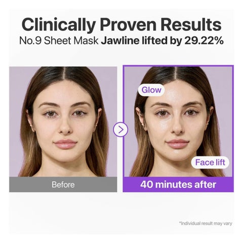Numbuzin No. 9 NAD+ Bio Lifting-Sil Full Face Mask - 4 Sheet Mask