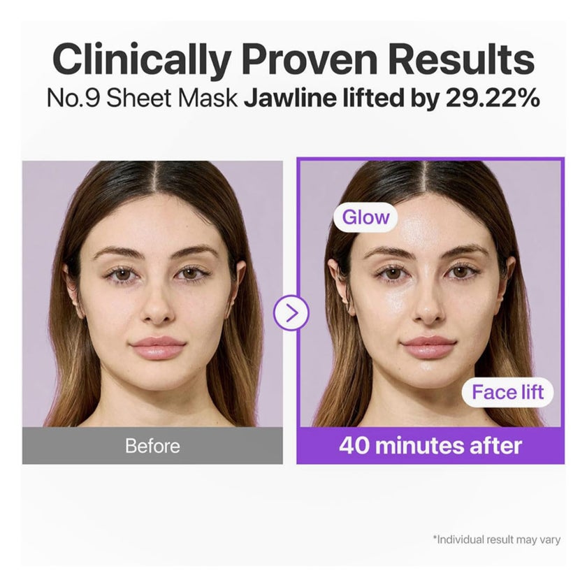 Numbuzin No. 9 NAD+ Bio Lifting-Sil Full Face Mask - 4 Sheet Mask