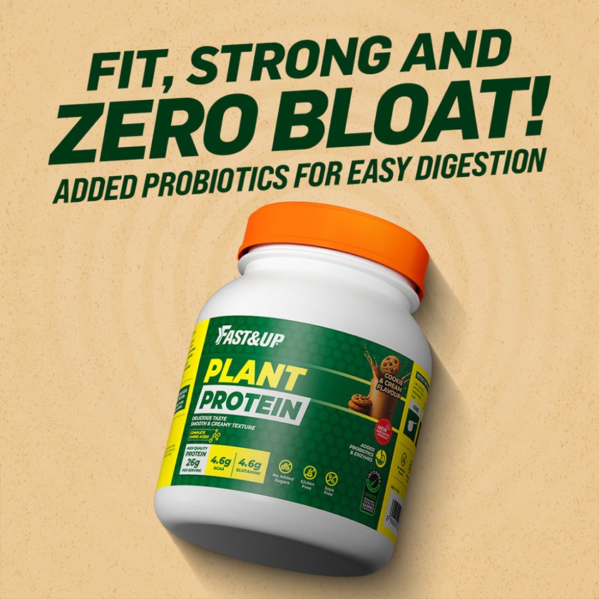 Fast&Up Cookie & Cream Plant Protein Powder - 26g Per Serving