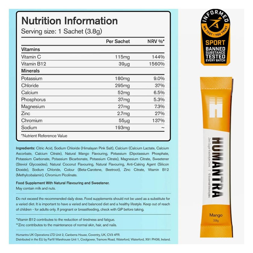 Humantra Mango Electrolytes - 20 Sachets