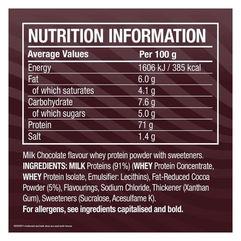 Cellucor C4 Hershey's Whey Protein, Milk Chocolate - 770g