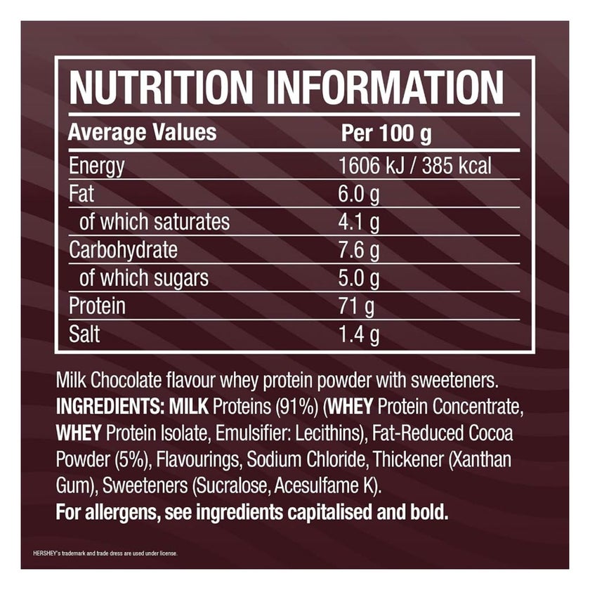 Cellucor C4 Hershey's Whey Protein, Milk Chocolate - 770g