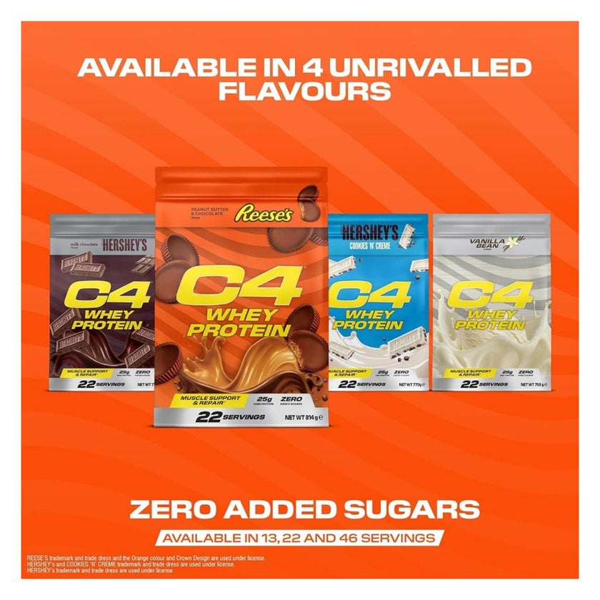 Cellucor C4 Reese's Whey Protein, Peanut Butter & Chocolate - 814g