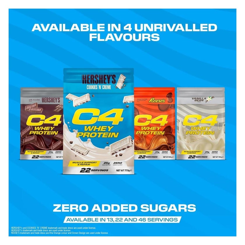 Cellucor C4 Hershey's Whey Protein, Cookies & Creme - 770g