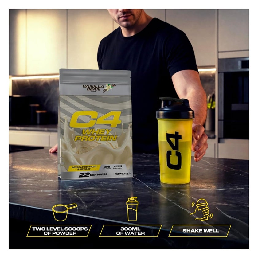 Cellucor C4 Whey Protein, Vanilla Bean - 759g