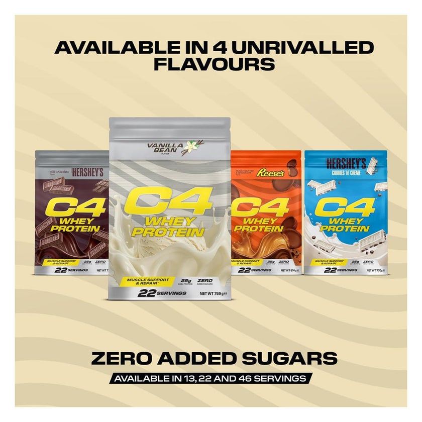 Cellucor C4 Whey Protein, Vanilla Bean - 759g