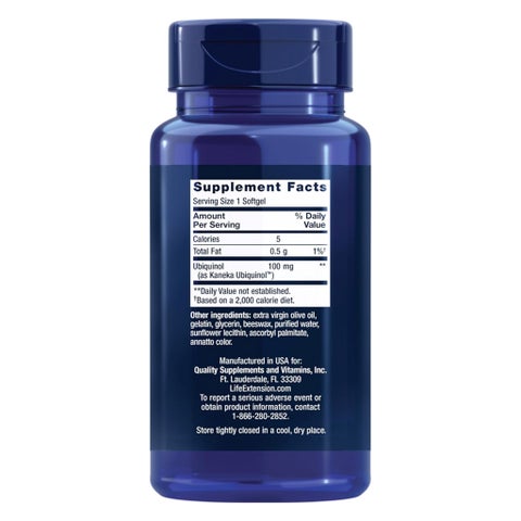 Life Extension Super Ubiquinol CoQ10 100mg Softgels - 60 Softgels