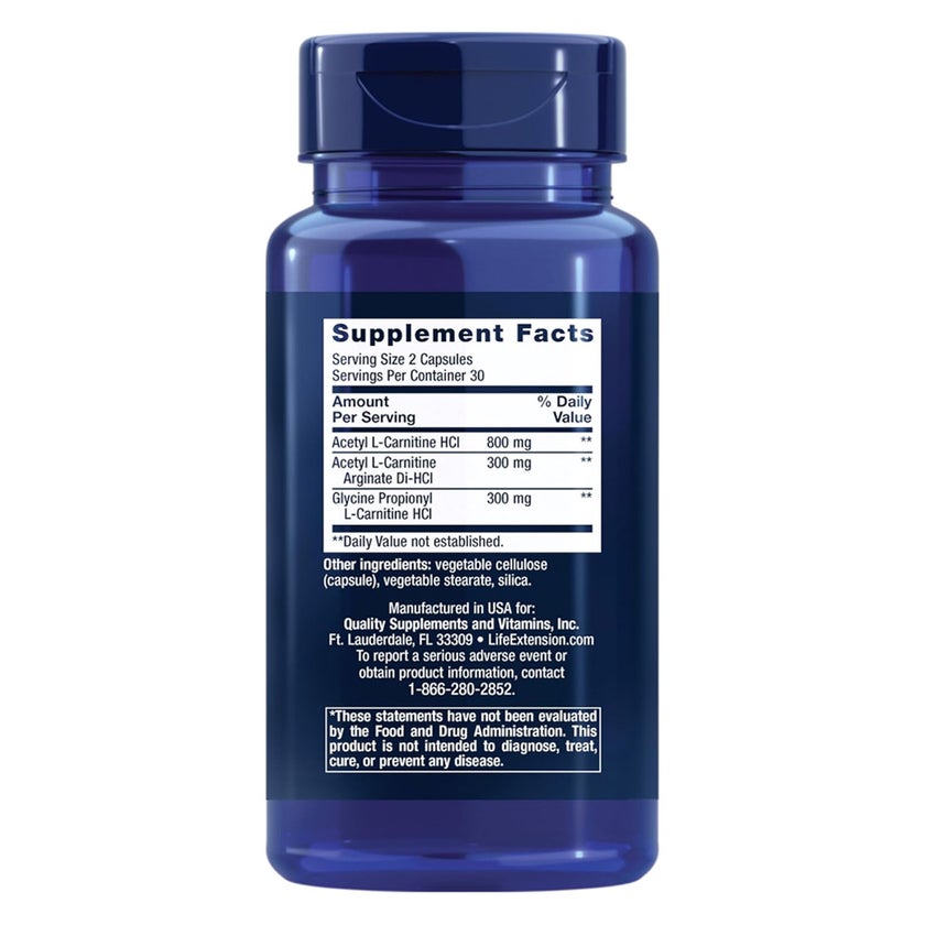 Life Extension Optimized Carnitine Capsules - 60 Capsules