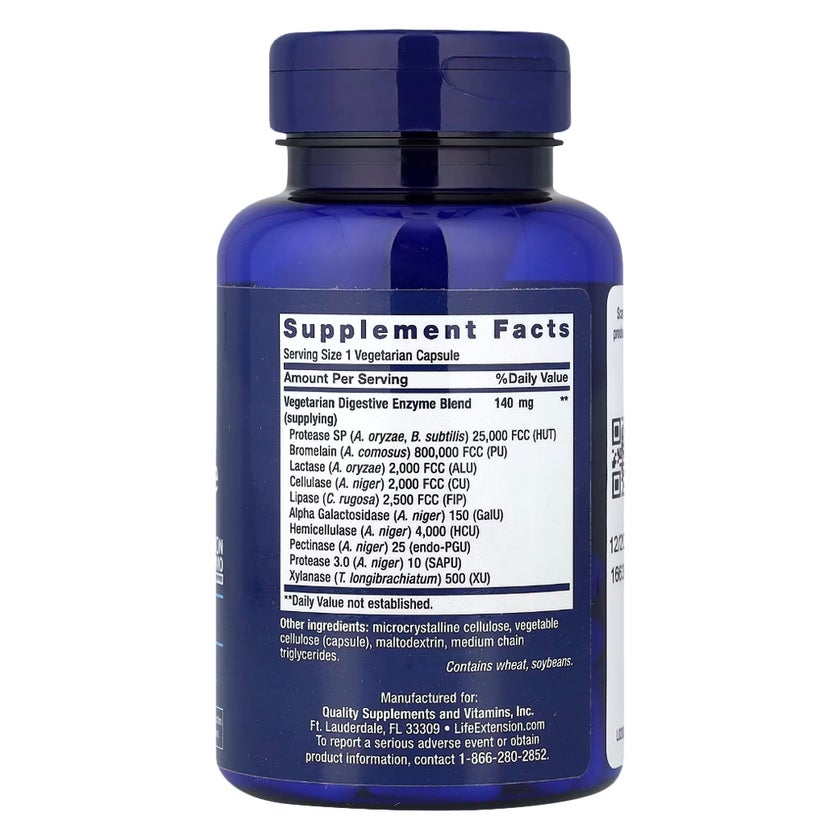Life Extension Enhanced Super Digestive Enzymes Veg Capsules - 60 Capsules
