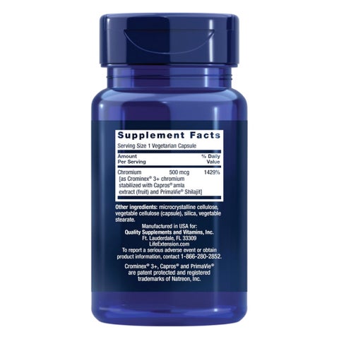 Life Extension Optimized Chromium 500mcg Capsules -  60 Capsules