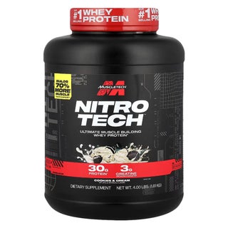 MuscleTech Nitro Tech Whey Protein, Cookies and Cream - 1.81kg