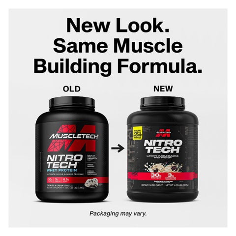 MuscleTech Nitro Tech Whey Protein, Cookies and Cream - 1.81kg