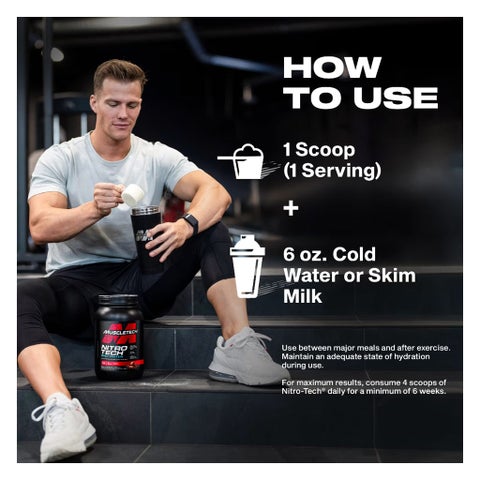 MuscleTech Nitro Tech Whey Protein, Cookies and Cream - 1.81kg
