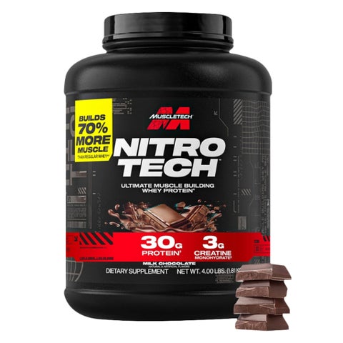 MuscleTech Nitro Tech Whey Protein, Milk Chocolate - 1.81kg