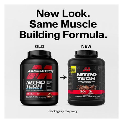 MuscleTech Nitro Tech Whey Protein, Milk Chocolate - 1.81kg