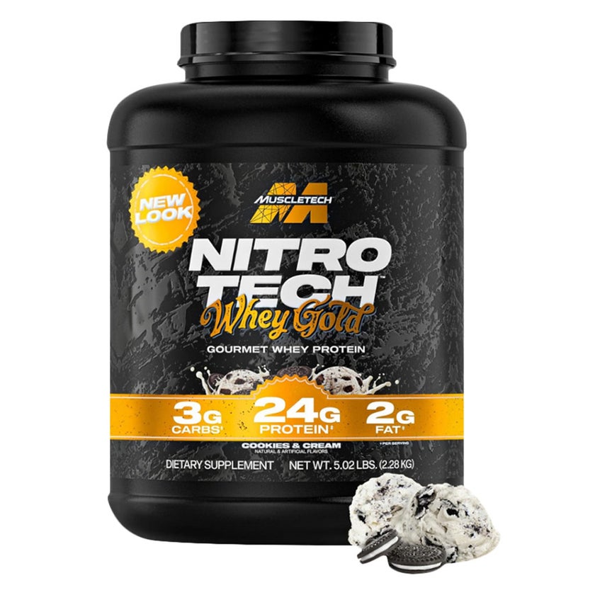 MuscleTech Nitro Tech Whey Gold Protein, Cookies & Cream - 2.28kg