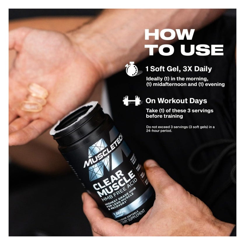 MuscleTech Clear Muscle Liquid HMB Softgels - 84 Softgels