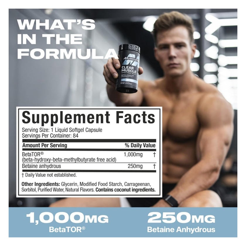 MuscleTech Clear Muscle Liquid HMB Softgels - 84 Softgels