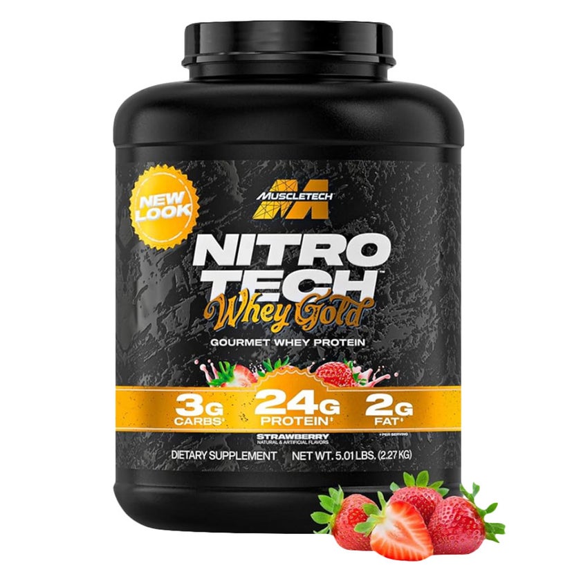 MuscleTech Nitro Tech Whey Gold Protein, Strawberry - 2.27kg