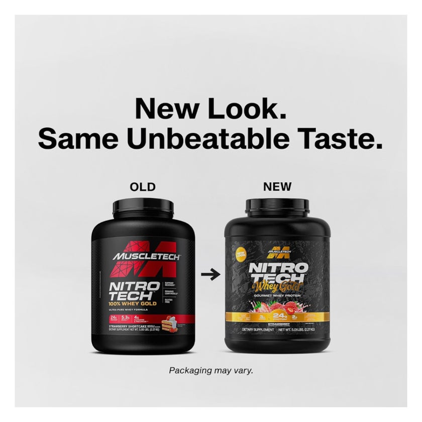 MuscleTech Nitro Tech Whey Gold Protein, Strawberry - 2.27kg