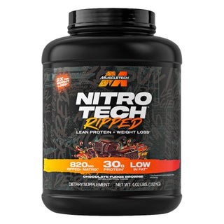 MuscleTech Nitro Tech Ripped Lean Protein, Chocolate Fudge Brownie - 1.82kg
