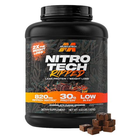 MuscleTech Nitro Tech Ripped Lean Protein, Chocolate Fudge Brownie - 1.82kg