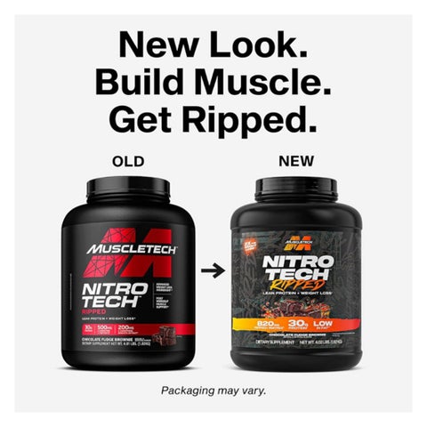 MuscleTech Nitro Tech Ripped Lean Protein, Chocolate Fudge Brownie - 1.82kg
