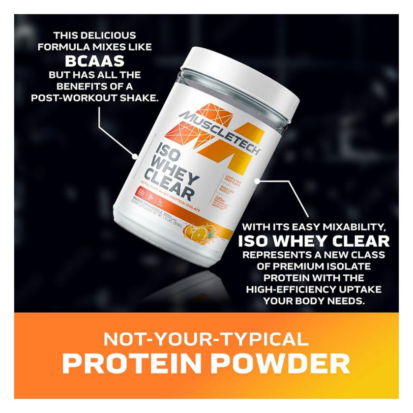 MuscleTech Iso Whey Clear Isolate, Orange Dreamsicle - 505g