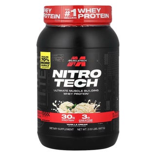 MuscleTech Nitro Tech Whey Protein, Vanilla Cream - 907g