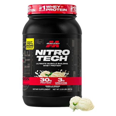 MuscleTech Nitro Tech Whey Protein, Vanilla Cream - 907g