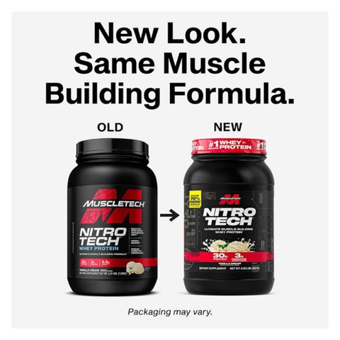 MuscleTech Nitro Tech Whey Protein, Vanilla Cream - 907g