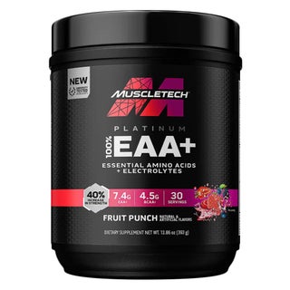 MuscleTech Platinum 100% EEA + Electrolytes Powder, Fruit Punch - 393g