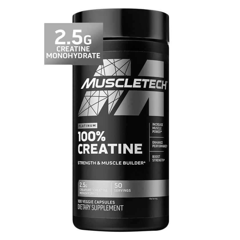 MuscleTech Platinum 100% Creatine Capsules, Pack of 100's