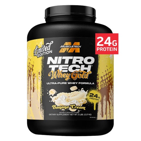 MuscleTech Nitro Tech Whey Gold Protein, Banana Cream - 2.27kg