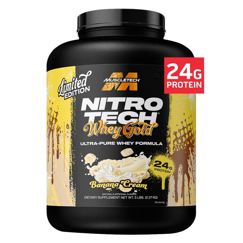 MuscleTech Nitro Tech Whey Gold Protein, Banana Cream - 2.27kg