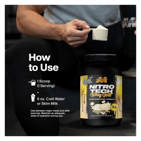 MuscleTech Nitro Tech Whey Gold Protein, Banana Cream - 2.27kg