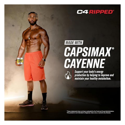 Cellucor C4 Ripped Pre-Workout Powder, Tropical Punch - 165g