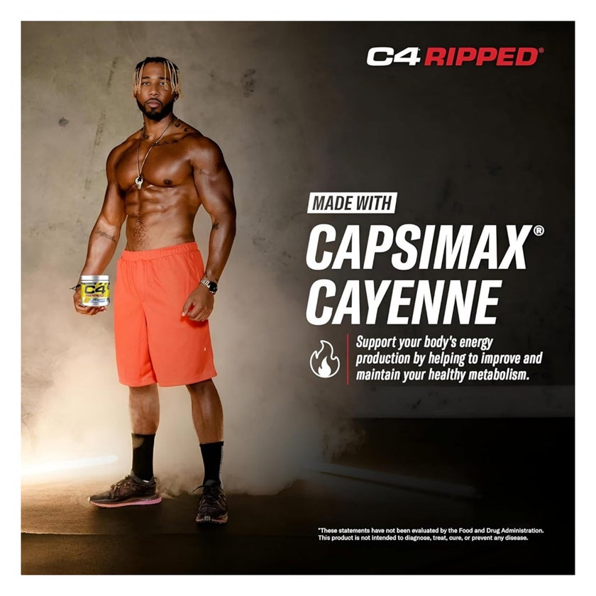 Cellucor C4 Ripped Pre-Workout Powder, Tropical Punch - 165g
