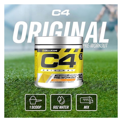 Cellucor C4 Original Pre-Workout Powder, Orange Burst - 180g