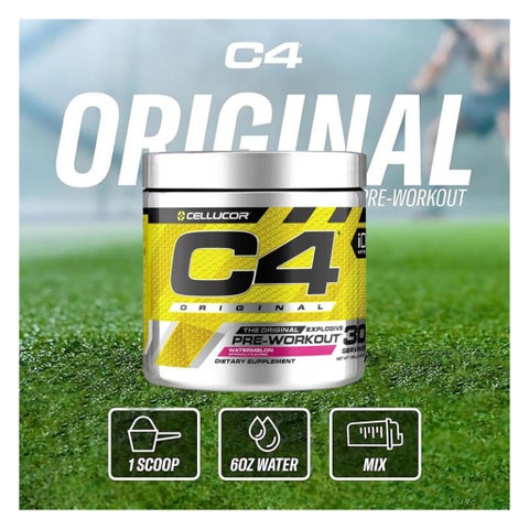 Cellucor C4 Original Pre-Workout Powder, Watermelon - 195g