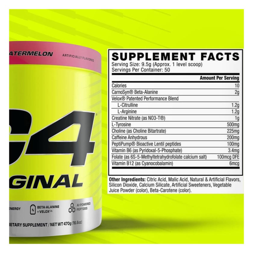 Cellucor C4 Original Pre-Workout Powder, Watermelon - 470g