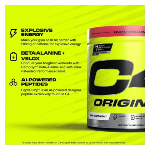Cellucor C4 Original Pre-Workout Powder, Fruit Punch - 475g
